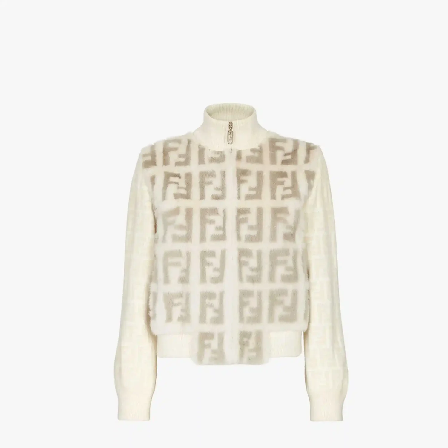 Blouson Fendi Vision maille Blanc