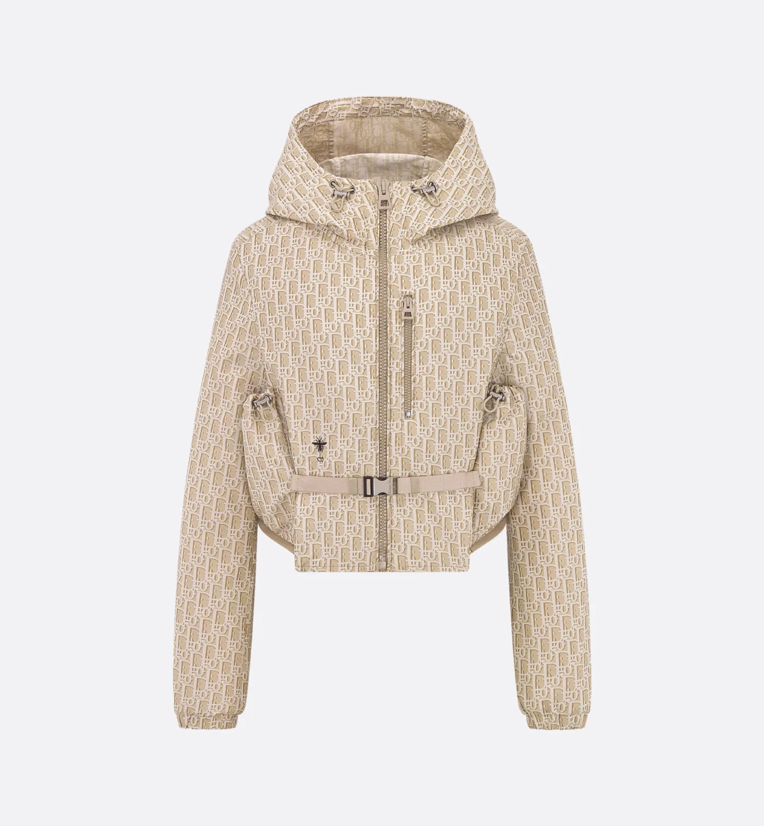 Veste courte à capuche - Beige