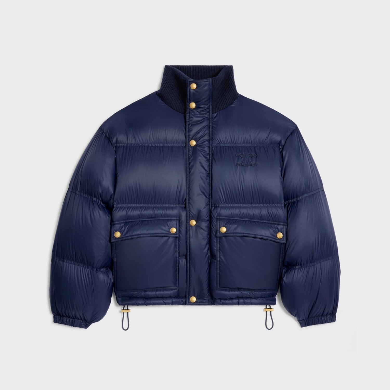 Puffer jacket IN light nylon bleu