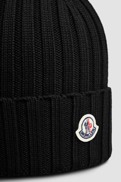 Bonnet Moncler en laine Noir – Image 2