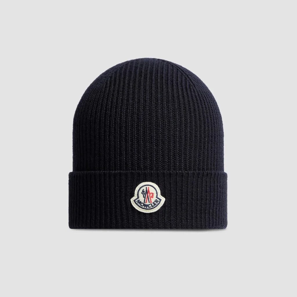 Bonnet en laine fine Bleu marine