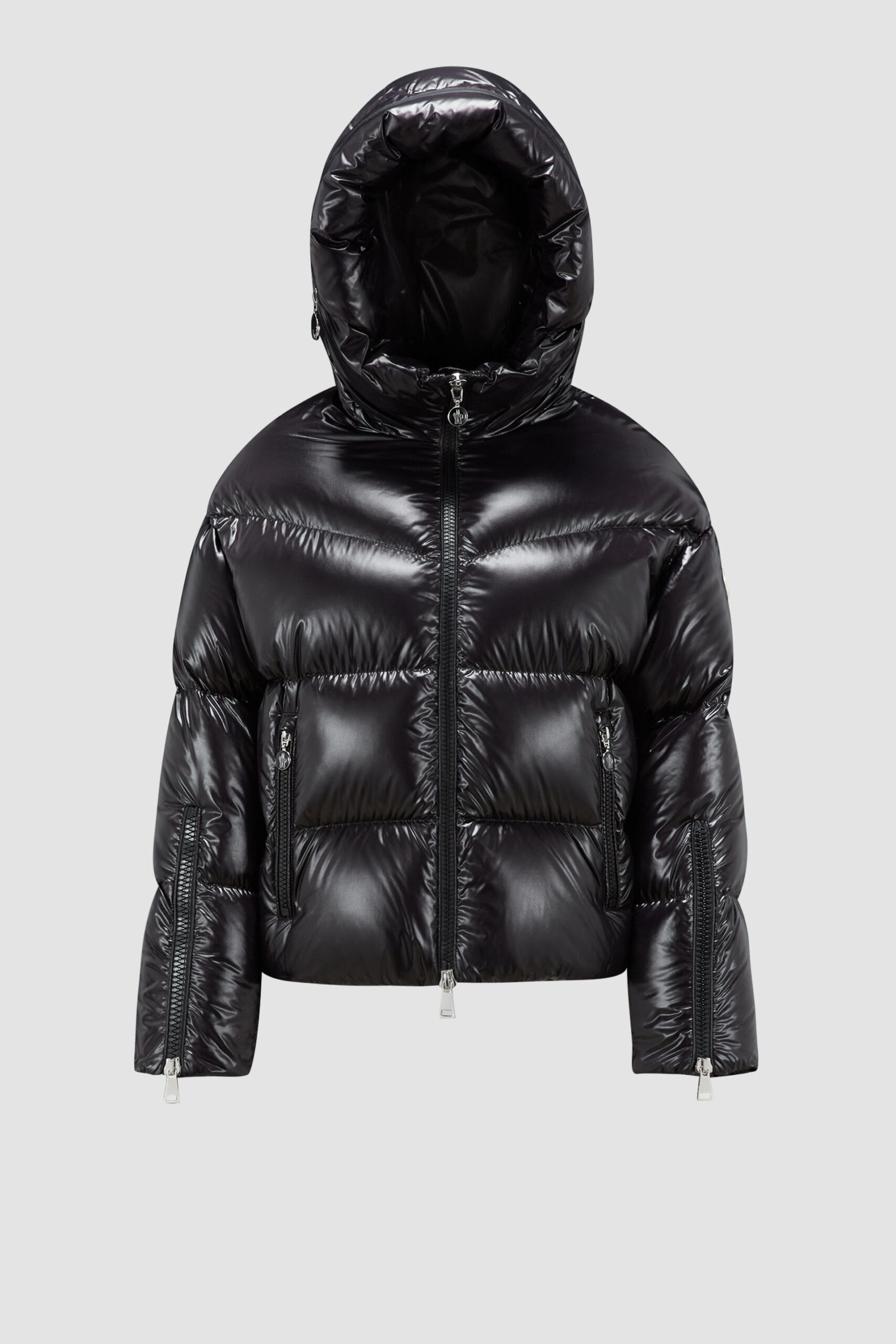 Doudoune Moncler Huppe noire — produit seul — face